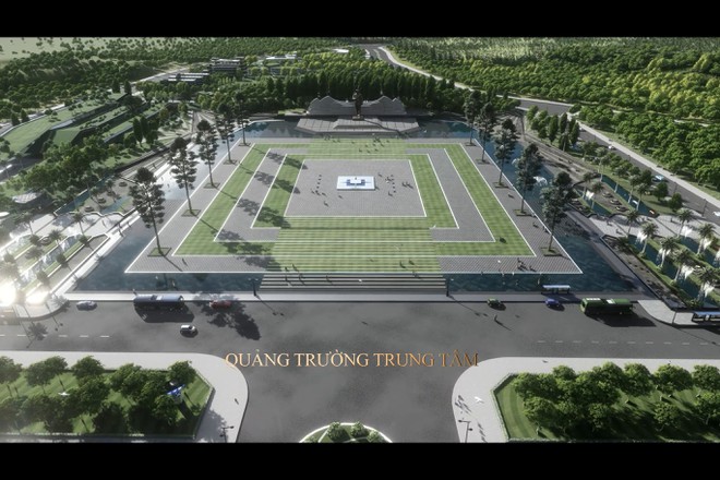 Phối cảnh quảng trường trung tâm và tượng đài Bác Hồ ở Phú Quốc /// ẢNH: HOÀNG TRUNG